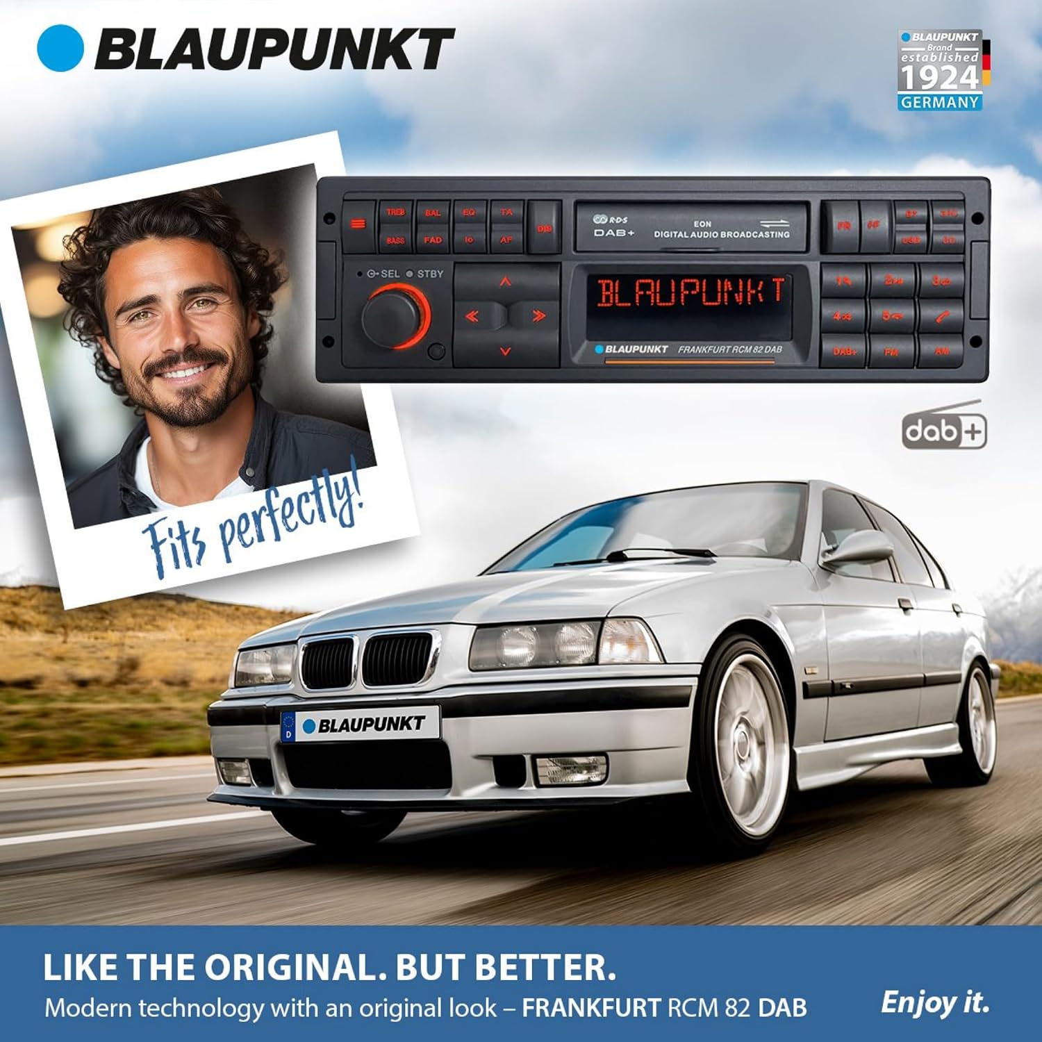 Frankfurt RCM 82 DAB, 1-DIN Autoradio, DAB+, BT, AUX, USB, SD, Lenkradfernbedienung, Freisprech., Equalizer, 200W, schwarz