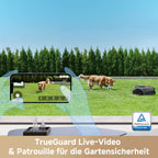 ViAX 250 Mähroboter, kabellos, 250m², KI-Kartierung, U-Bahnen, Dual-Vision, Kantenschnitt, für komplexe Gärten, App