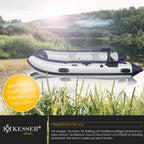 Schlauchboot Wave 230-320 cm aufblasbar 6-tlg. Set – Bank, Pumpe, Paddel, Rep.-Set, Tasche, Angelboot, Paddelboot, Motor möglich, salzwasserfest