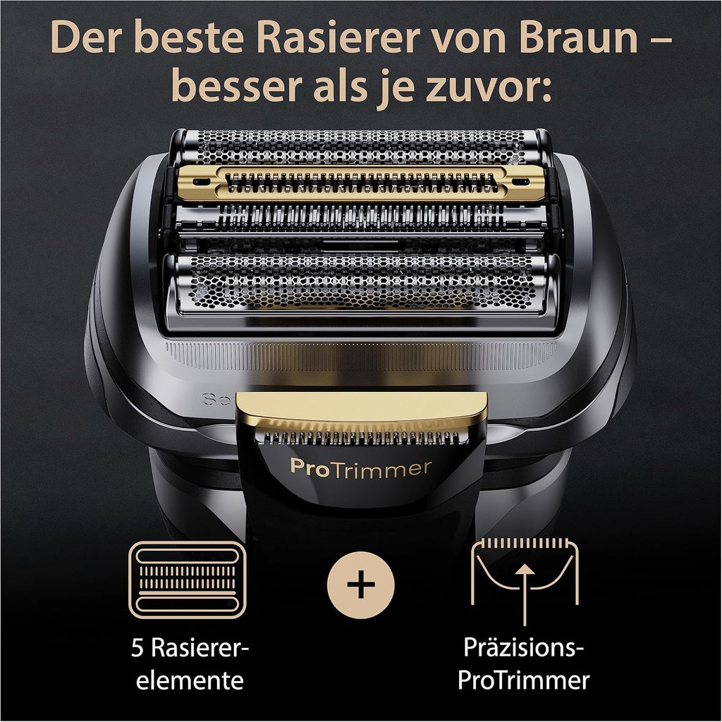 Series 9 PRO+ 9567cc, Silber - Elektrorasierer, 5+1 Ultradünne Klingen, Barttrimmer, 60 Min. Akku, wasserdicht, Etui, 6in1 SmartCare Center