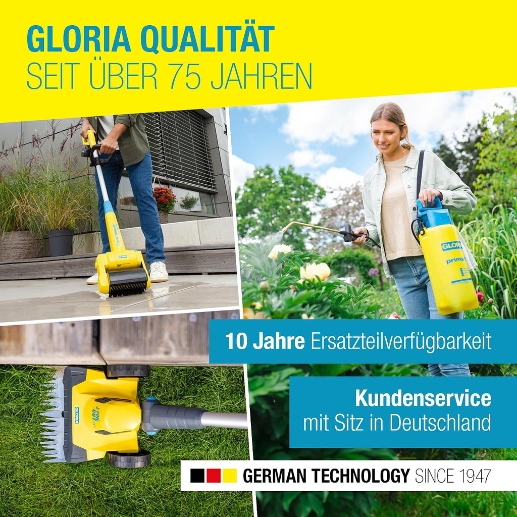 Akku-Kehrmaschine EasySweep 18V inkl. 18V Akku, 40 cm Arbeitsbreite, 4,5 L Behälter - für Indoor & Outdoor, Einfahrt, Gehweg, Terrasse, Garage & Laub