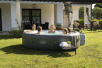 Lay-Z-Spa Mauritius XXL-Whirlpool für 7 Personen, 270x180x71 cm, 180 AirJet-Düsen, Heizung bis 40°C, App-Steuerung, Holz-Optik Basaltgrau, 1.370 L