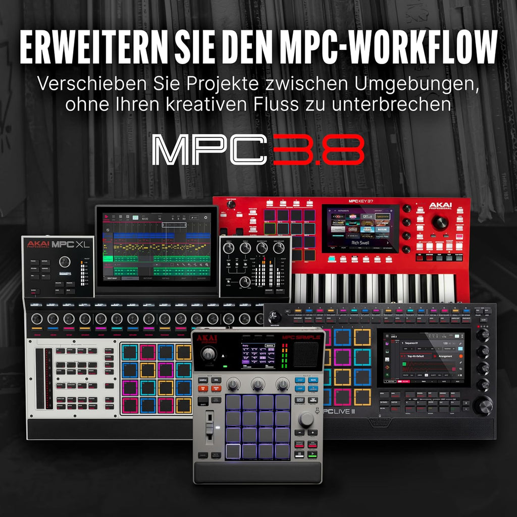 MPC Sample - Standalone Portable Sampler, Sequenzer und Effektprozessor mit Akku, USB-C, integriertem Lautsprecher und Mikrofon