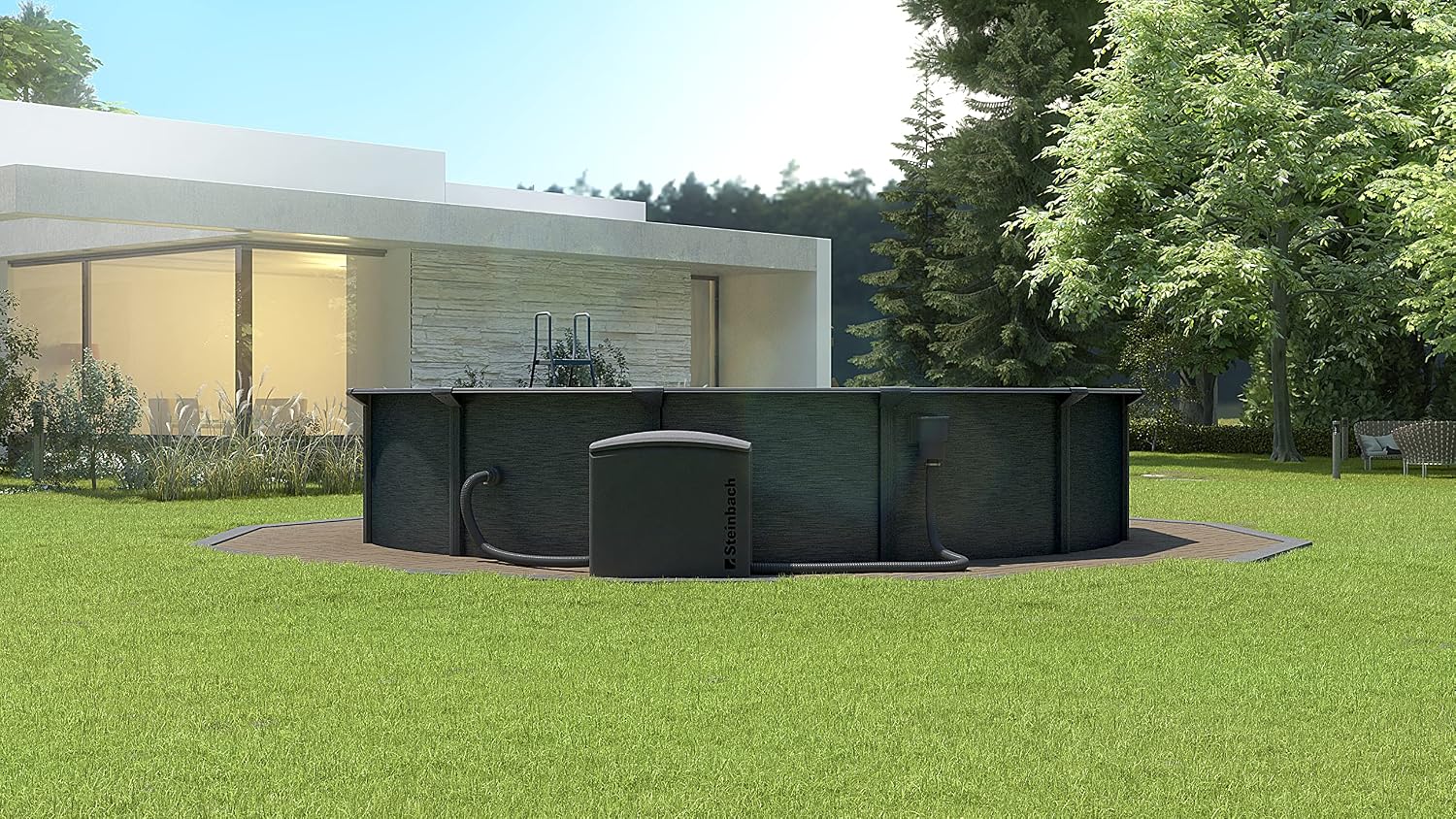 Pool Technikbox 036600 – Hochwertige Box, wetter- und chemiebeständig, geräusch- und temperaturisolierend, schützt Pooltechnik und Equipment