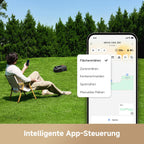ViAX 250 Mähroboter, kabellos, 250m², KI-Kartierung, U-Bahnen, Dual-Vision, Kantenschnitt, für komplexe Gärten, App