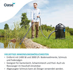 PondoVac Classic 50529, 1400 W, 3000 l/h - Teichschlammsauger mit 4 Saugdüsen, Reinigung & Wasseraufbereitung für Teiche und Haushalt