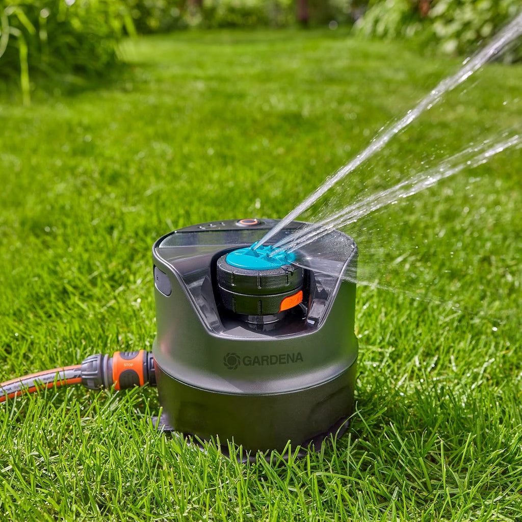 AquaPrecise Bewässerungssystem für Rasen bis 320 m², solarbetrieben, gleichmäßige Verteilung, Bluetooth, einfache Montage, für jeden Garten (16000-20)