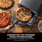 Artisan Outdoor-Pizzaofen + Heißluftfritteuse, 4 Funktionen (Pizza/Air Fry/Bake/Prove), 5 Pizza-Modi, 30cm Pizzastein + Zubehör, grau, MO201EU