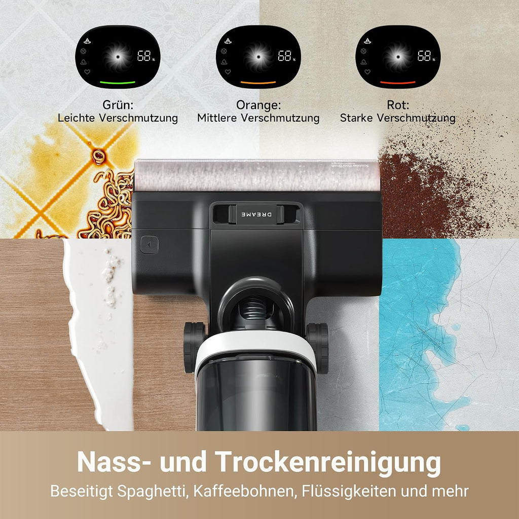 H14 Pro Nass- und Trockensauger, 180° Lie-Flat, 60°C Bürstenpflege, 5-min Trocknung, 18.000Pa Saugkraft, App-Steuerung, Doppelrotationsbürste