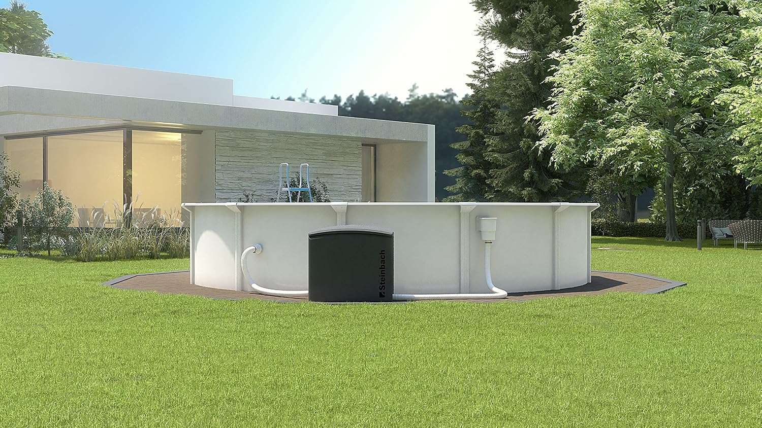 Pool Technikbox 036600 – Hochwertige Box, wetter- und chemiebeständig, geräusch- und temperaturisolierend, schützt Pooltechnik und Equipment