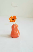 Handgefertigte Keramik Knospe Vase - Modernes Wohndekor, 10cm x 7cm x 6cm, Graues Geschenkgewebe