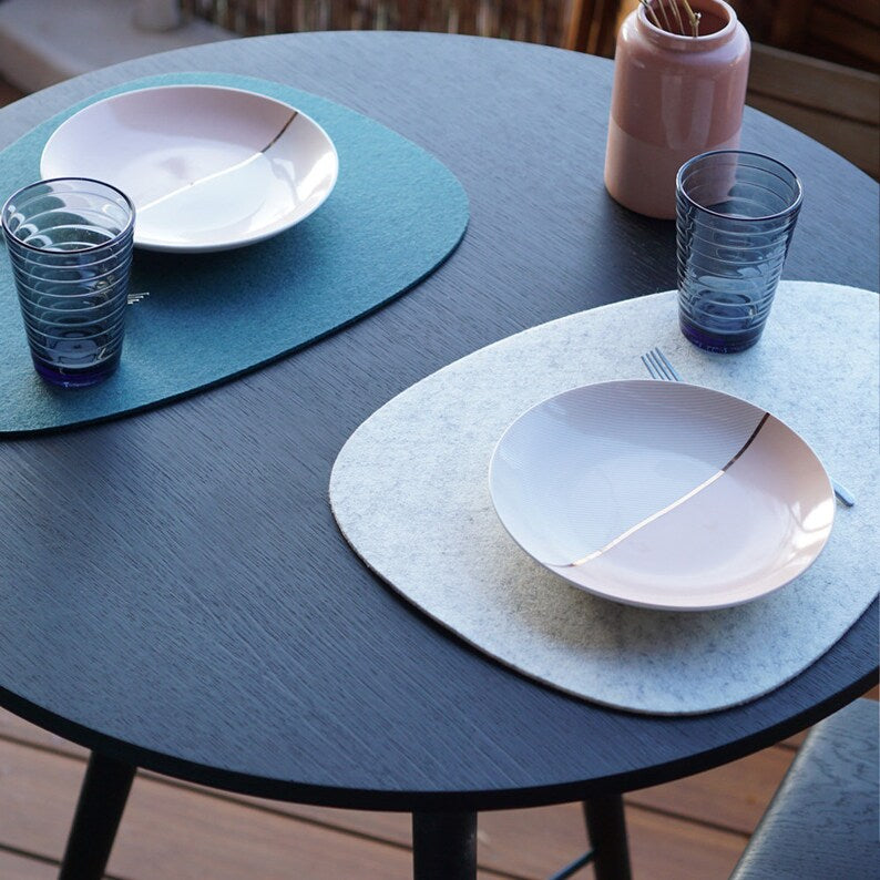 rPET Filz Tischsets Oval 45x33cm dekorative Tischdeko