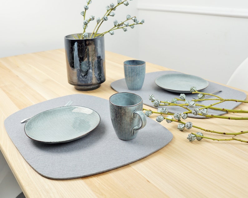 Filz Tischsets 45x35cm rechteckig rPET Platzdeko