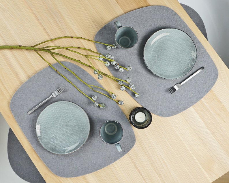 Filz Tischsets 45x35cm rechteckig rPET Platzdeko