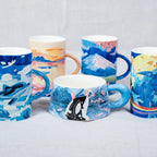 Handbemalte Keramik Kaffeetasse Ozean Design Wal Orca Becher Marine Trinkglas Wohnkultur
