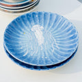 Handbemalte Quallen & Mond Teller Keramik 14,5 cm - Fairycore Ring Teller Meerblau Salat Obst Teller