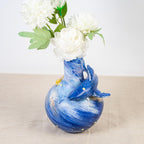 Handgefertigte Keramik Hai Vase Handbemalt Ozean Deko 20cm