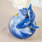 Handgefertigte Keramik Hai Vase Handbemalt Ozean Deko 20cm