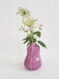 Handgefertigte Keramik Knospe Vase - Modernes Wohndekor, 10cm x 7cm x 6cm, Graues Geschenkgewebe