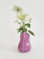 Handgefertigte Keramik Knospe Vase - Modernes Wohndekor, 10cm x 7cm x 6cm, Graues Geschenkgewebe