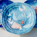 Handbemalter Keramik Teller Ocean Adventure Dekoratives Tablett