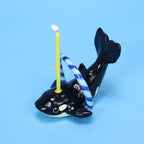 Personalisierter Orca Delfin Kerzenhalter Keramik Figur Geburtstag Kuchen Topper Party Dekoration