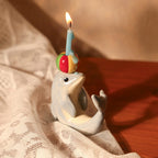 Keramik Delphin Kerzenhalter Zirkus Stil Mini Figur Geburtstag Cake Topper