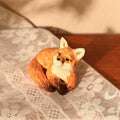 Keramik Fuchs Kerzenhalter - Handgemachte Fuchsfigur für Walddeko Geburtstagsparty