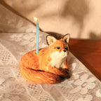 Keramik Fuchs Kerzenhalter - Handgemachte Fuchsfigur für Walddeko Geburtstagsparty