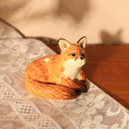 Keramik Fuchs Kerzenhalter - Handgemachte Fuchsfigur für Walddeko Geburtstagsparty
