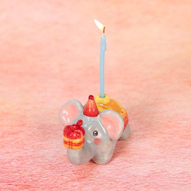 Keramik Elefant Kerzenhalter Handgemacht Kawaii Wohnkultur Party Dekoration