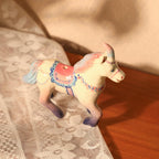 Handgemachter Kerzenhalter / Tortenhalter mit Einhorn - Pastell Partyhut, Cake Topper für Geburtstage