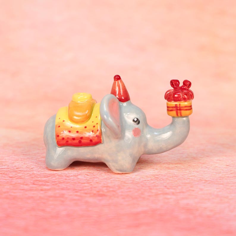 Keramik Elefant Kerzenhalter Handgemacht Kawaii Wohnkultur Party Dekoration