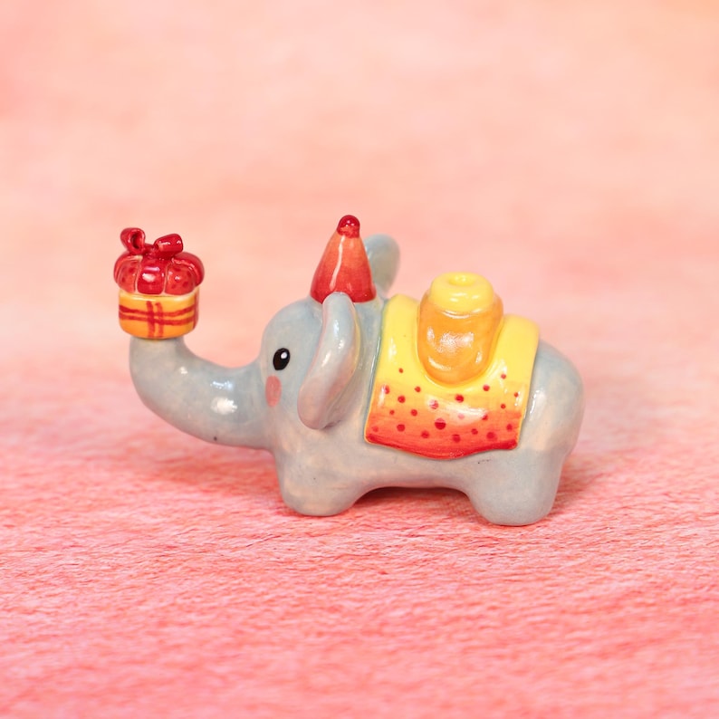 Keramik Elefant Kerzenhalter Handgemacht Kawaii Wohnkultur Party Dekoration