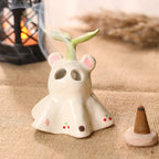 Handgemachte Keramik Geisterfamilie Kerzenhalter Halloween Weihrauch Brenner Aromatherapie Diffuser Teelichthalter 3er Set