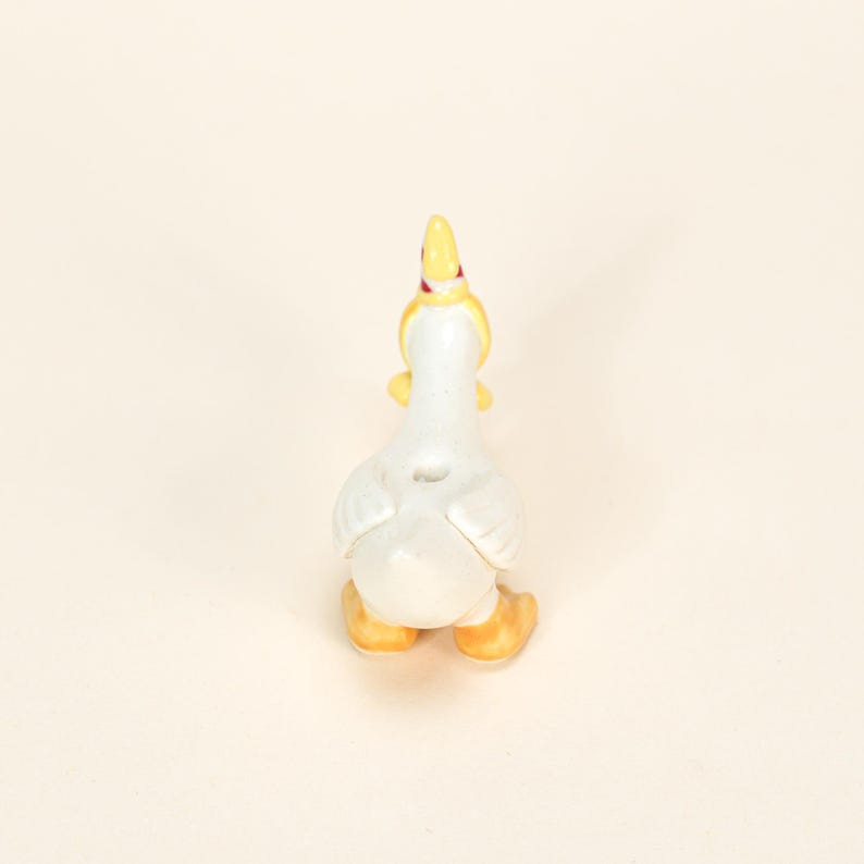 Handgefertigte Keramik Gans Kuchen Topper Partyhut Porzellan Figurine Geburtstag Kerzenhalter