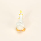 Handgefertigte Keramik Gans Kuchen Topper Partyhut Porzellan Figurine Geburtstag Kerzenhalter