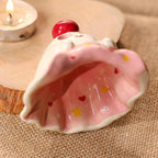 Handgefertigter Keramik Weihrauchbrenner Geist Rosa Halloween Kerzenhalter Teelichthalter Diffuser