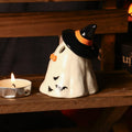 Handbemalte Hexe Keramik Figur Teelichthalter Halloween Kerzenhalter Räuchergefäß Tischdekoration