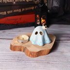 Handgefertigte Halloween Keramik Geister Figur Kerzenhalter Niedliches Gruseliges Teelicht Dekor Sternen Design Aromatherapie Geschenk