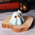 Handgefertigte Halloween Keramik Geister Figur Kerzenhalter Niedliches Gruseliges Teelicht Dekor Sternen Design Aromatherapie Geschenk