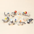Handgefertigte Keramik Siegel Dekoration - bunte Kugel Ornament für Kuchen Topper Partyhut Kerzenhalter