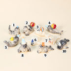 Handgefertigte Keramik Siegel Dekoration - bunte Kugel Ornament für Kuchen Topper Partyhut Kerzenhalter