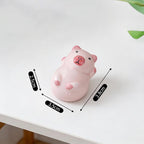 Handgemachter Keramik Capybara Stiftehalter, Essstäbchen Halter, Schreibtisch Organizer, Capybara Figur, Rosa oder Dunkelbraun