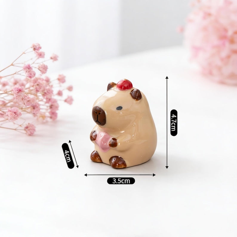 Keramik Capybara Figur, Schreibtisch Dekor, Geschenk Ornament, zwei Stile