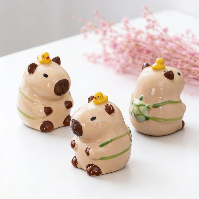Keramik Capybara Figur, Schreibtisch Dekor, Geschenk Ornament, zwei Stile