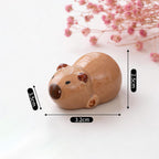Handgemachter Keramik Capybara Stiftehalter, Essstäbchen Halter, Schreibtisch Organizer, Capybara Figur, Rosa oder Dunkelbraun