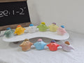 Keramik-Figurine Little Kerl mit Hut - Handgefertigt, 1-2 Zoll, Schreibtisch Dekor