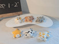 Handgefertigte Keramik Liegekatze Figur 2-3 Zoll, glänzend glasiert, Desktop Dekoration, Katzenliebhaber Geschenk