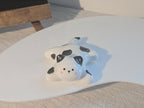 Handgefertigte Keramik Liegekatze Figur 2-3 Zoll, glänzend glasiert, Desktop Dekoration, Katzenliebhaber Geschenk